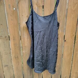 Elegant Inner Most Woman Black Silk Slip - Size 1XL